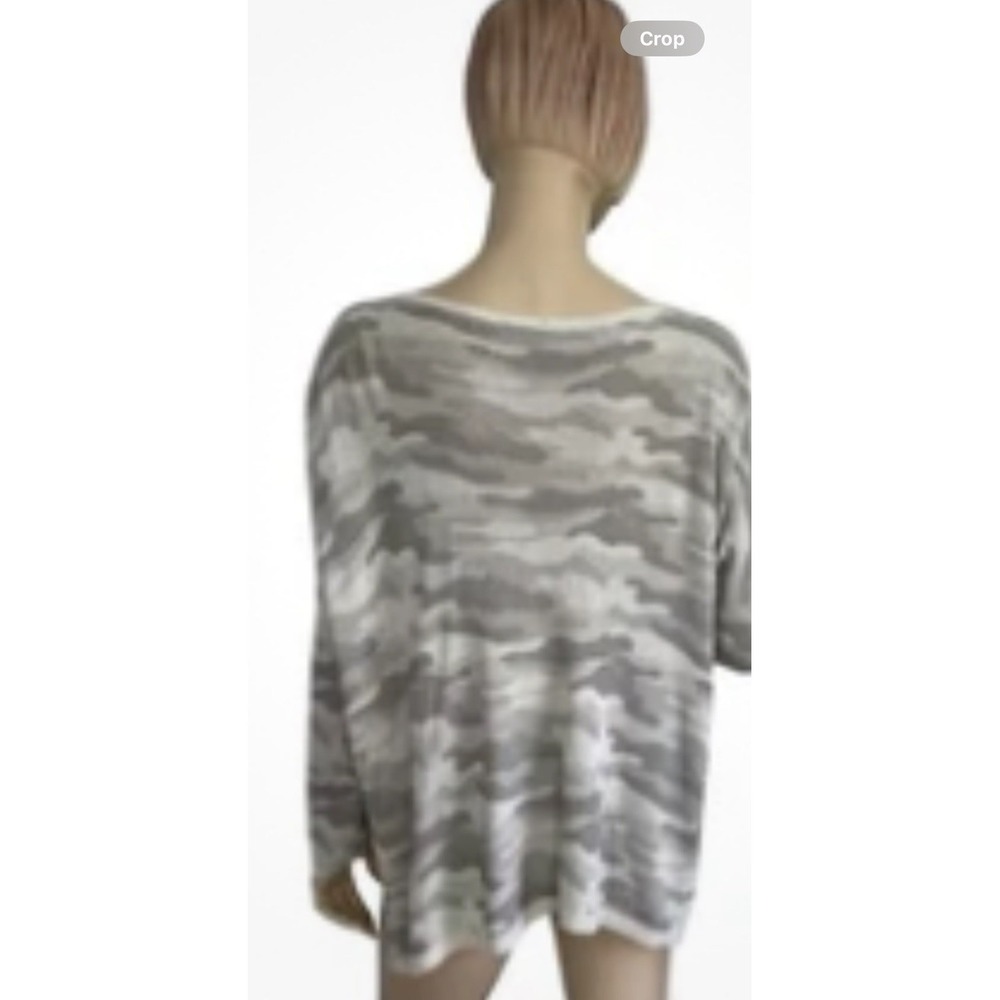 Kerisma Camo Print Vneck Lightweight Dolman Sleeve Sweater Womens Size M/L - Picture 10 of 16